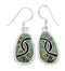 Sterling Silver Turquoise Inlay Hook Dangle Earrings AX23492